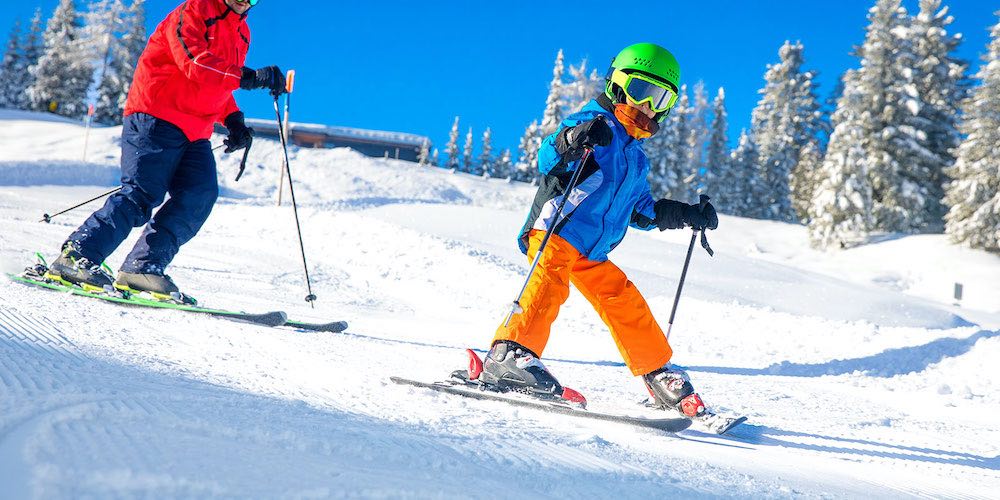 Youth athlete skiing safety